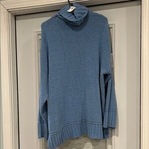 Aerie Blue Cowl Neck Sweater